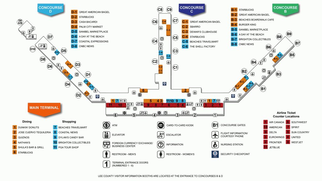 Southwest Florida International Airport - Florida Airports Map ...