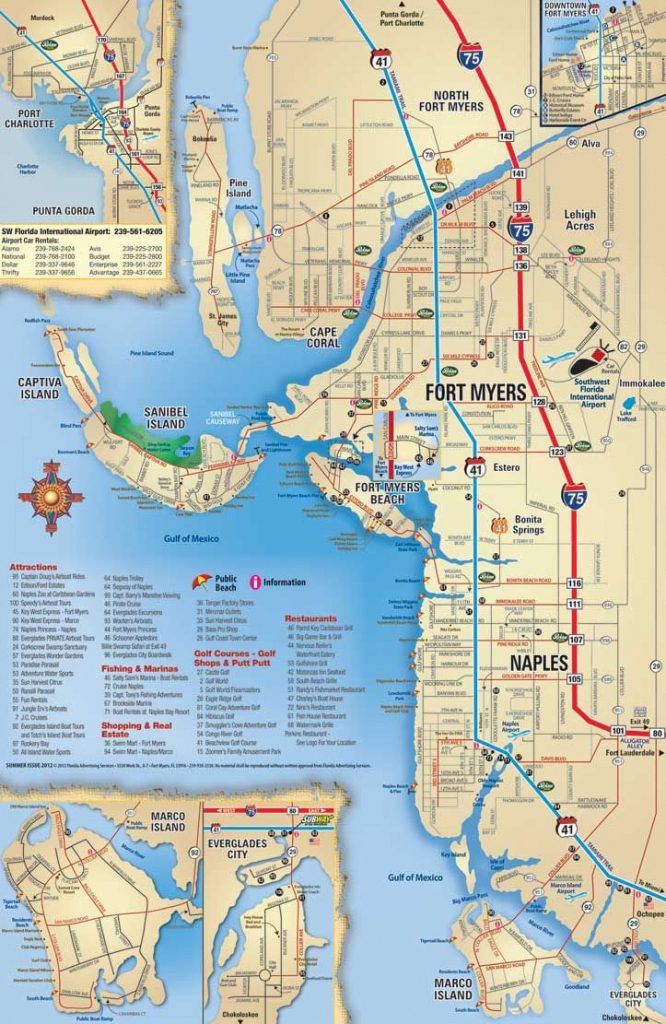 Southwest Florida Map, Attractions And Things To Do, Coupons - Map Of ...