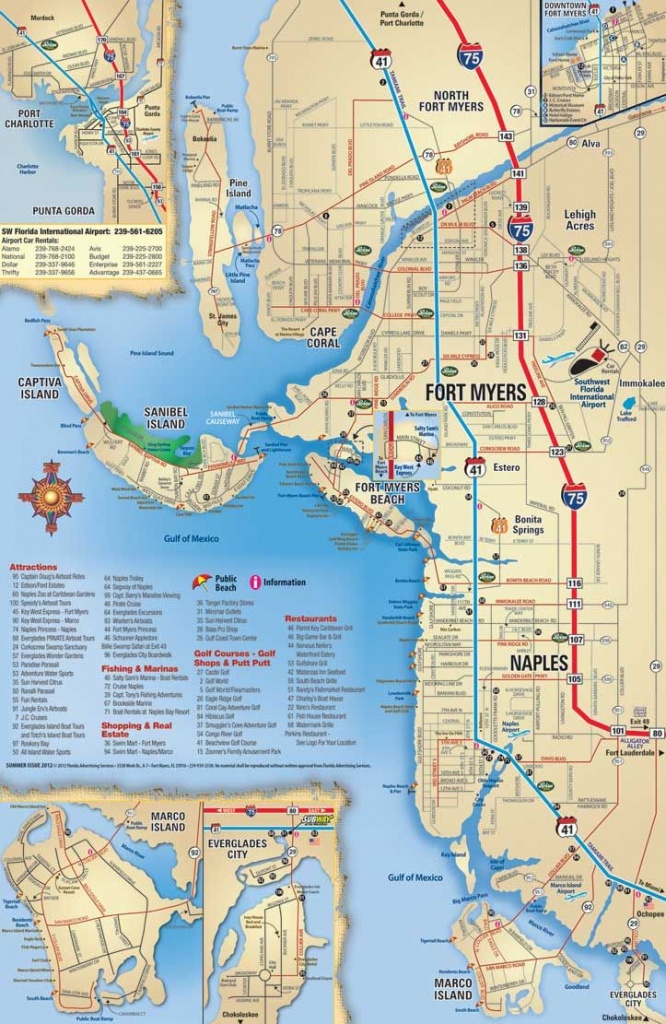 Southwest Florida Map, Attractions And Things To Do, Coupons - Map Of Sw Florida