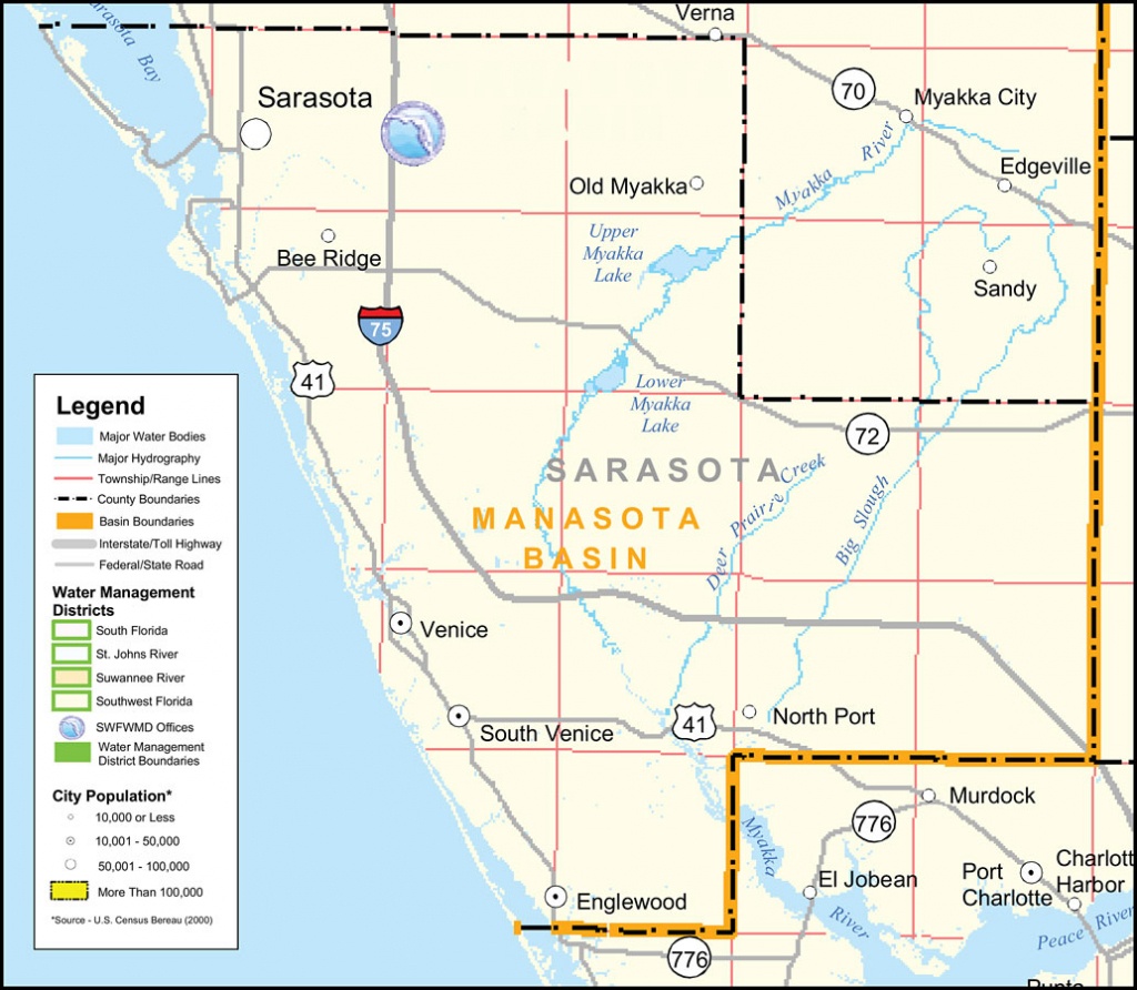 Southwest Florida Water Management District- Sarasota County - Florida Watershed Map