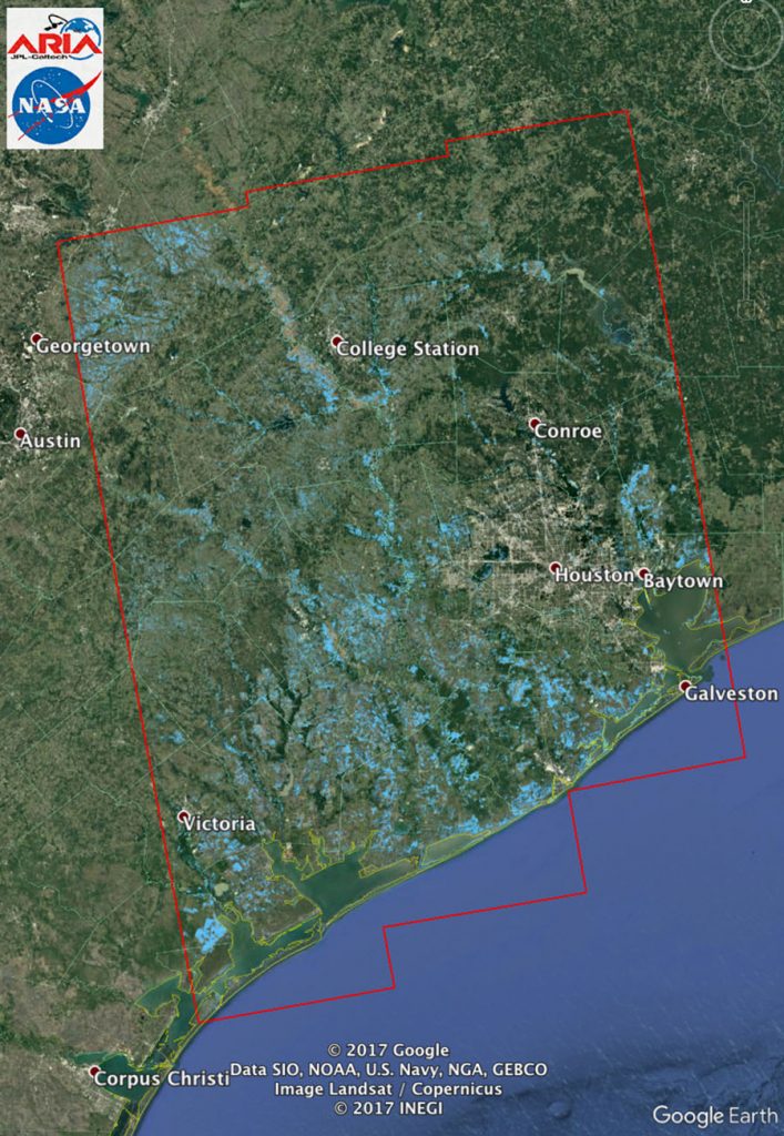 Space Images | New Nasa Satellite Flood Map Of Southeastern Texas ...