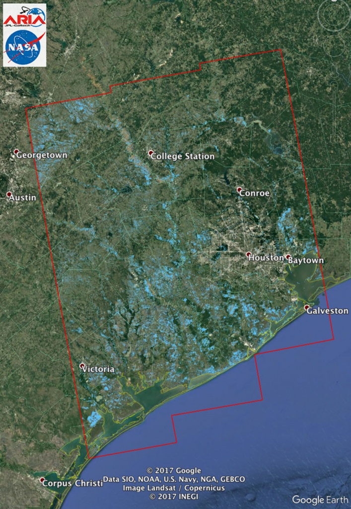Space Images | New Nasa Satellite Flood Map Of Southeastern Texas - Satellite Map Of Texas
