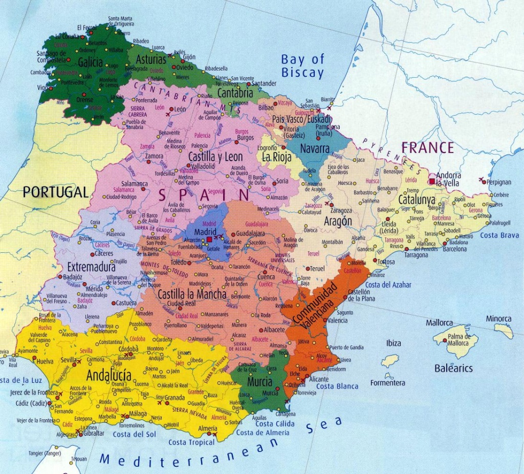 Spain Maps | Printable Maps Of Spain For Download - Printable Map Of Spain