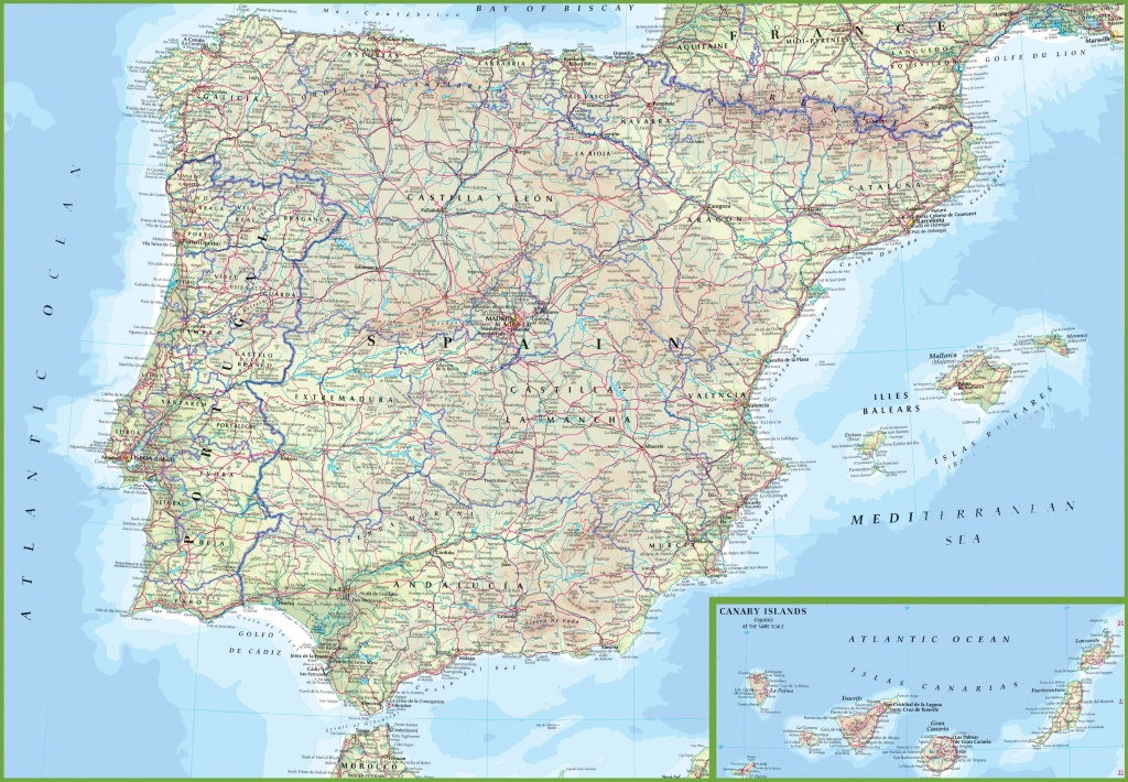 Spain Road Map - Printable Map Of Spain