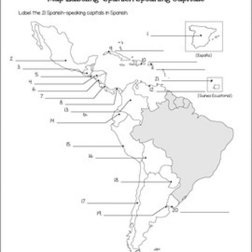 Printable Map Of Spanish Speaking Countries Printable Maps