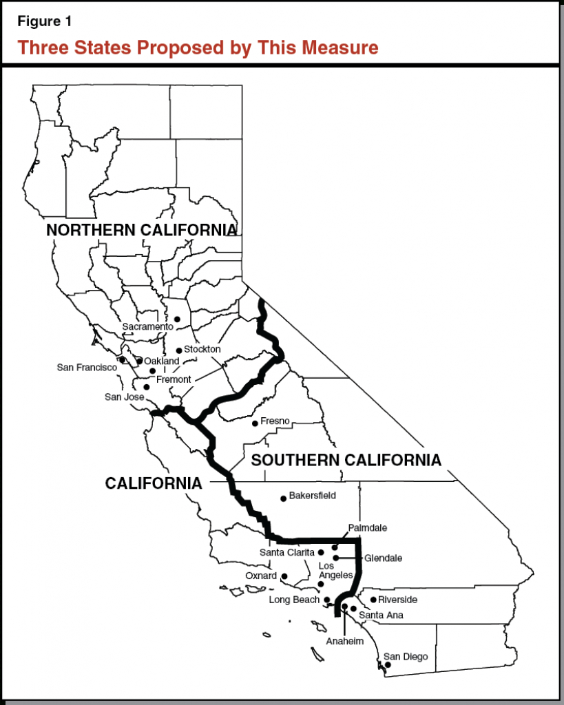 Splitting California Into Three New U.s. States. [Ballot] - California State Prisons Map