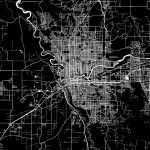 Spokane, Washington, Downtown Map, Dark | Hebstreits Sketches   Downtown Spokane Map Printable