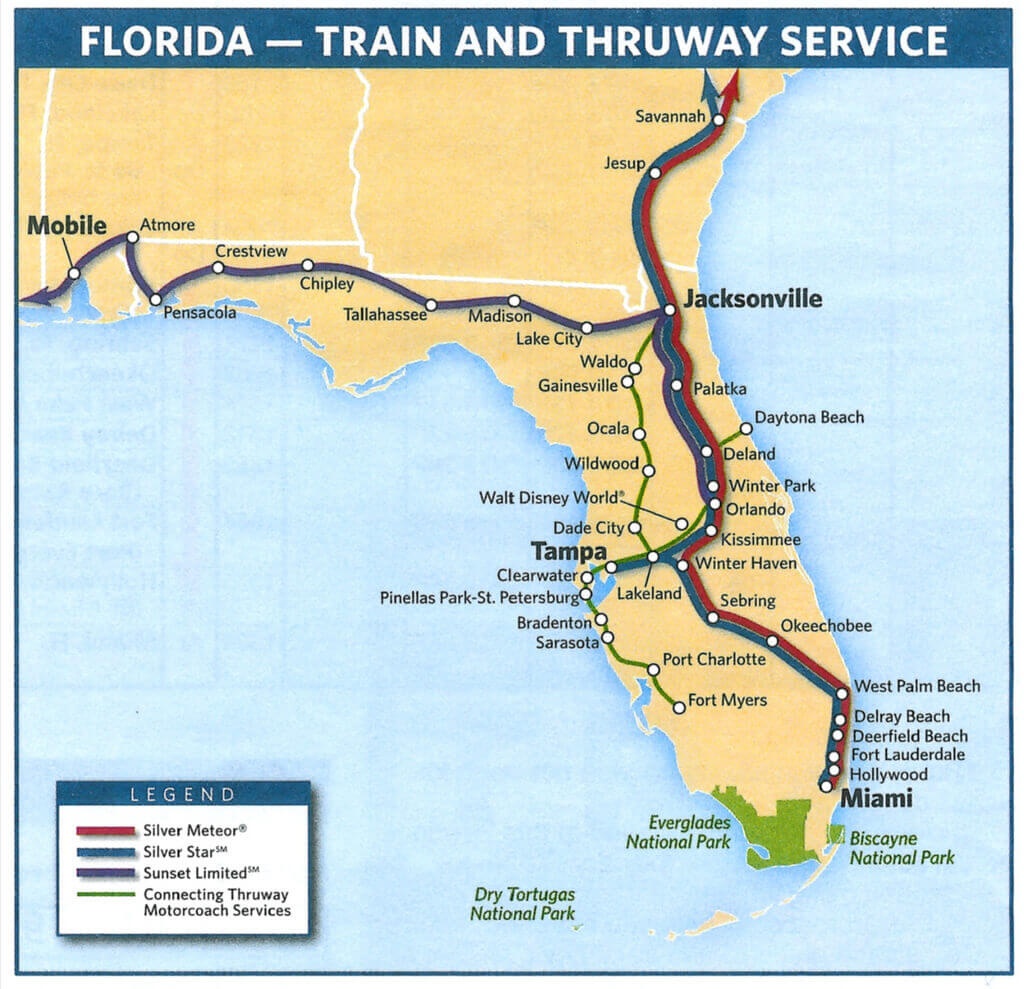 Sportscar Worldwide | Sebring Travel - Amtrak Florida Route Map