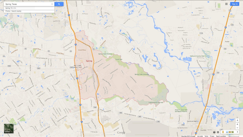 Spring Texas Map - Google Maps Harlingen Texas