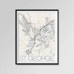 St. George Utah Map St. George City Map Print St. George Map | Etsy   Printable Map Of St George Utah