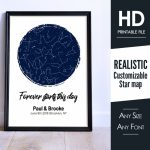 Star Map Poster Custom Star Mapdate Printable Download | Etsy   Printable Star Map By Date