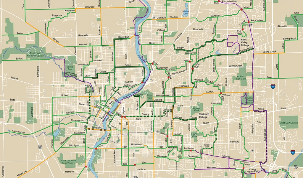 State And City Bike Maps - Ride Illinois - Ride Illinois - Printable Map Of Rockford Il