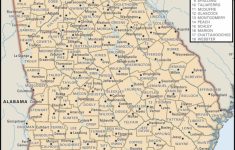 State And County Maps Of Georgia - Printable Map Of Georgia