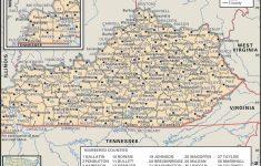 State And County Maps Of Kentucky - Printable Map Of Kentucky Counties