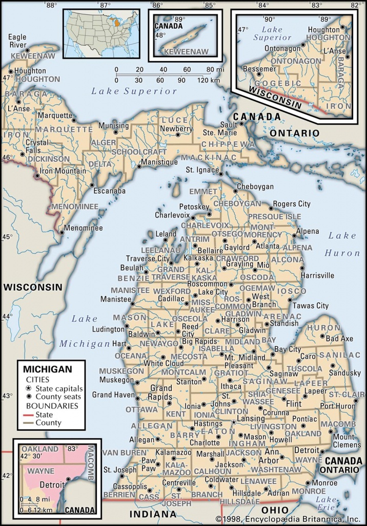 State And County Maps Of Michigan - Michigan County Maps Printable