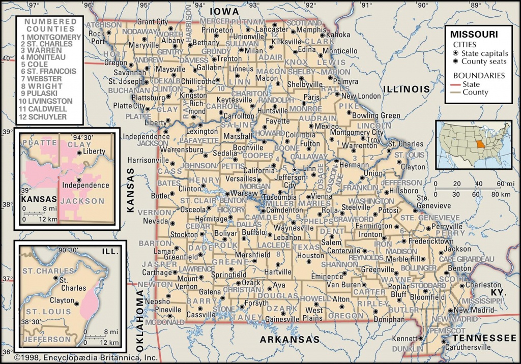 State And County Maps Of Missouri - Texas County Mo Property Map