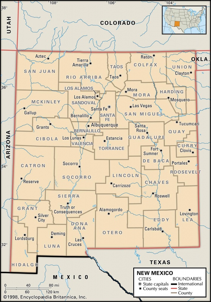 State And County Maps Of New Mexico - New Mexico State Map Printable
