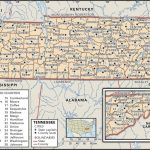 State And County Maps Of Tennessee   Printable Map Of Tennessee With Cities