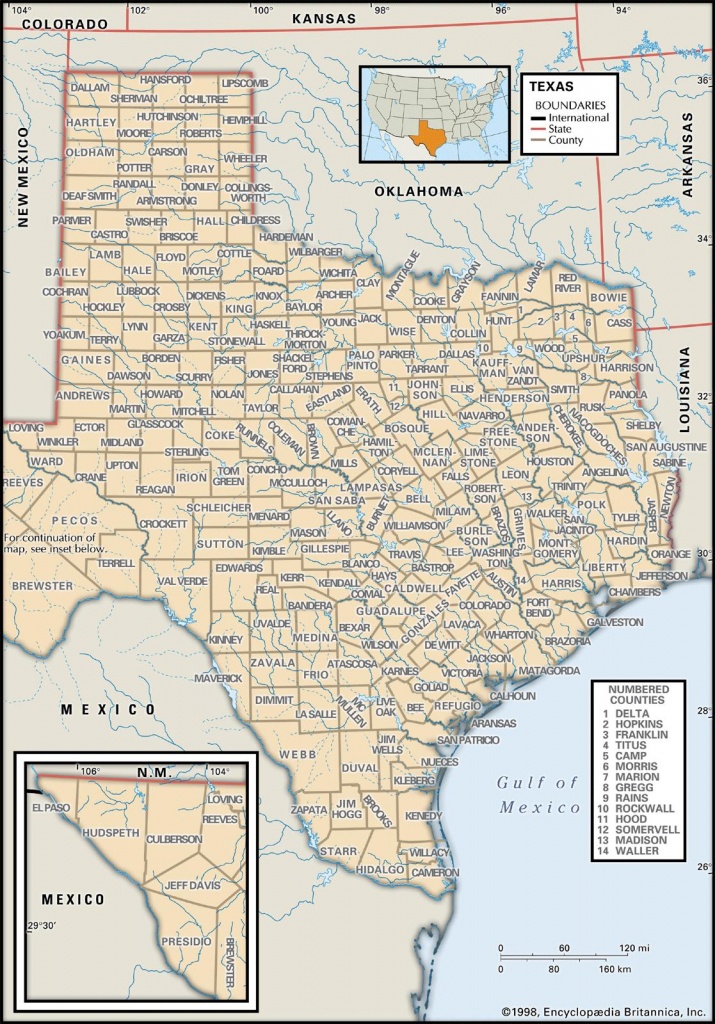 Show Me A Map Of Texas Usa