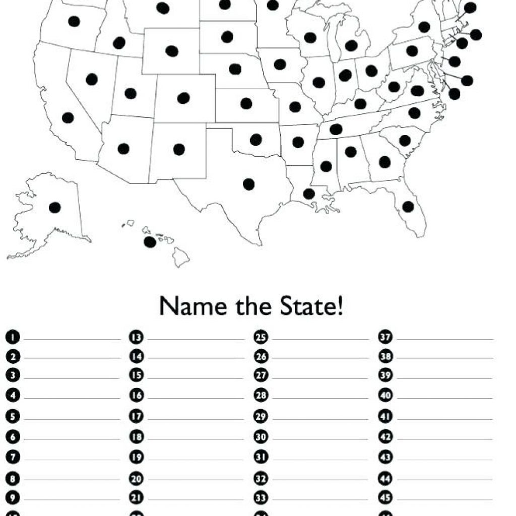 States And Capitals Map Quiz Printable Map Gambaran