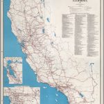 State Highway Map, California, 1960.   David Rumsey Historical Map   Driving Map Of California With Distances