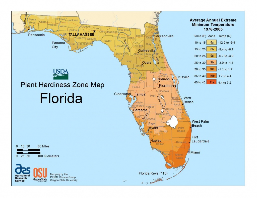 State Maps Of Usda Plant Hardiness Zones - Usda Zone Map Florida