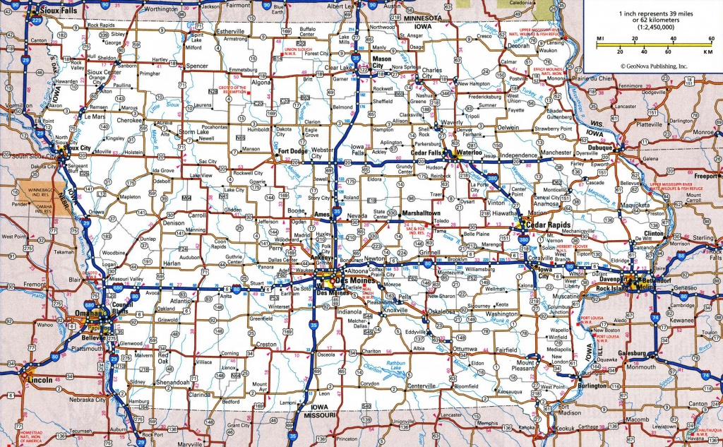 State Of Iowa Map Large Detailed Roads And Highways With Cities - Printable Iowa Road Map