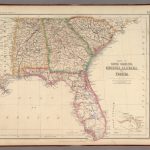 States Of South Carolina, Georgia, Alabama, And Florida. / Rogers   Map Of Alabama And Florida