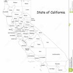 Stock Images Map California State Image Map Of California Springs   California Map Black And White