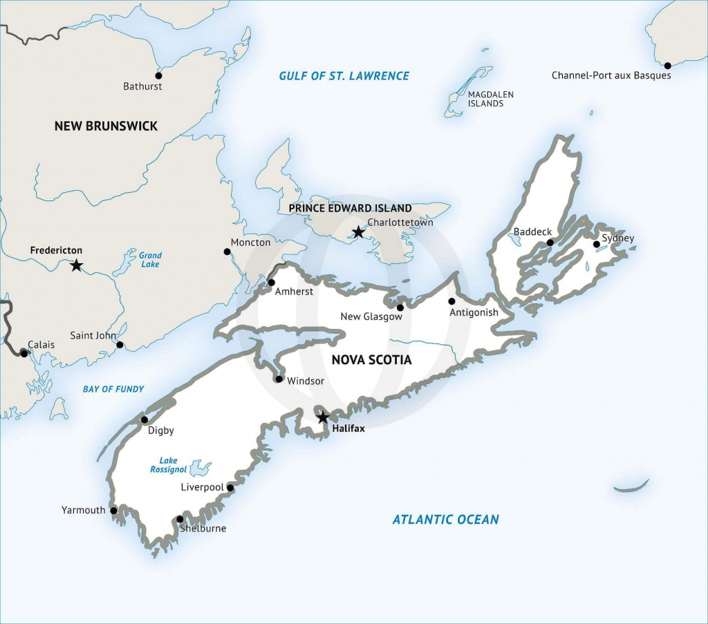 Stock Vector Map Of Nova Scotia | One Stop Map - Printable Map Of Nova Scotia