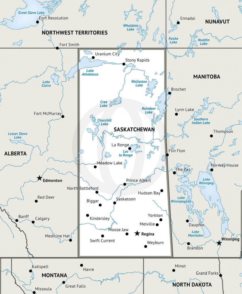 Stock Vector Map Of Saskatchewan | One Stop Map - Printable Map Of Saskatchewan