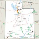 Stock Vector Map Of Utah | One Stop Map   Printable Map Of Utah