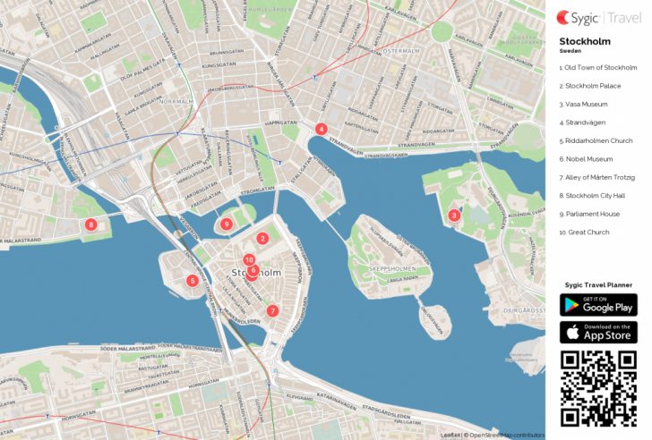 Printable Map Of Stockholm