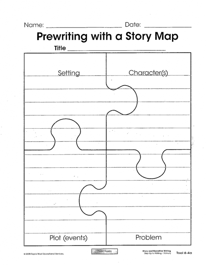 Story Map Puzzle Template | The Teacher Within Me | Graphic - Printable Story Map Graphic Organizer