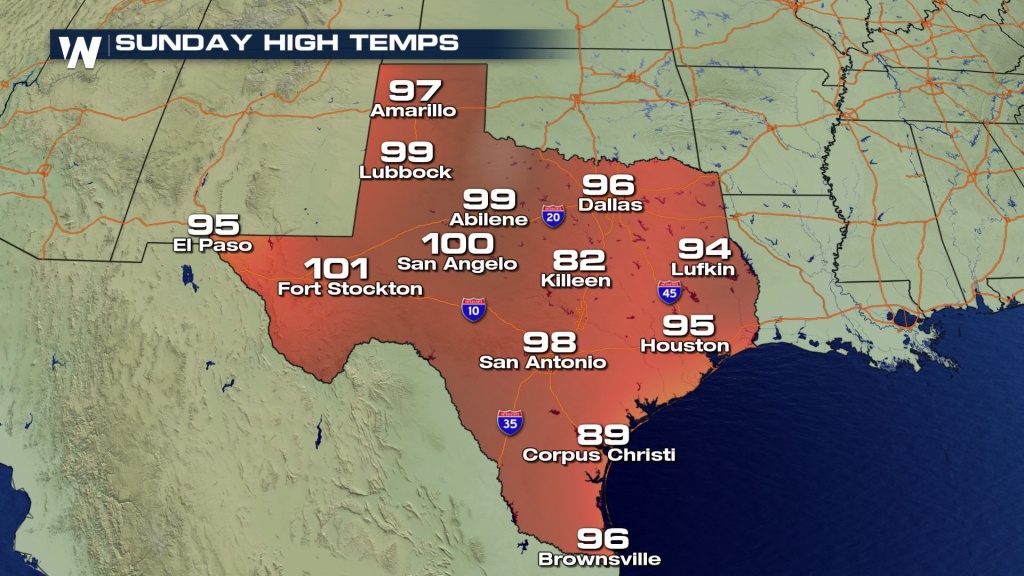 Strong Heat For Texas This Weekend - Weathernation - Texas Forecast Map