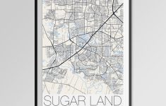 Sugar Land Texas Map Sugar Land City Map Print Sugar Land | Etsy - Sugar Land Texas Map