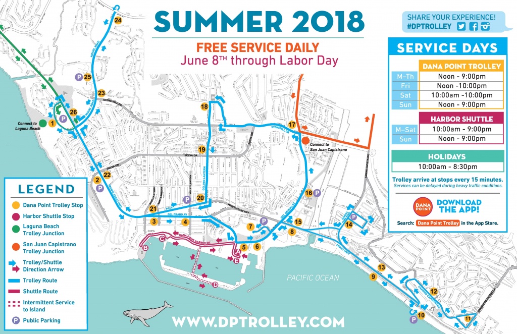 Summer 2018 Trolley Service – - Dana Point California Map