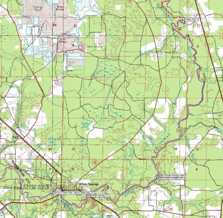 Suwannee River Maps And Gps Data, March 2005 White Springs Florida