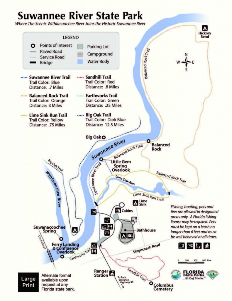 Suwannee River State Park - Visit Natural North Florida - Florida State Rv Parks Map