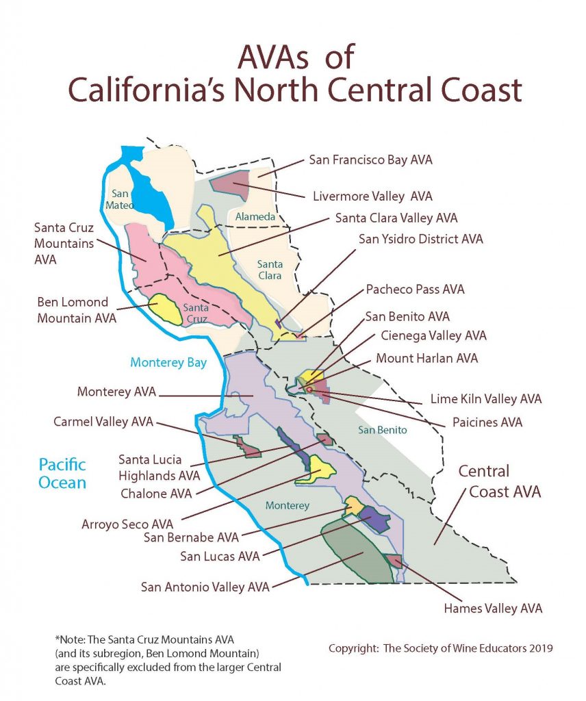 california wine maps