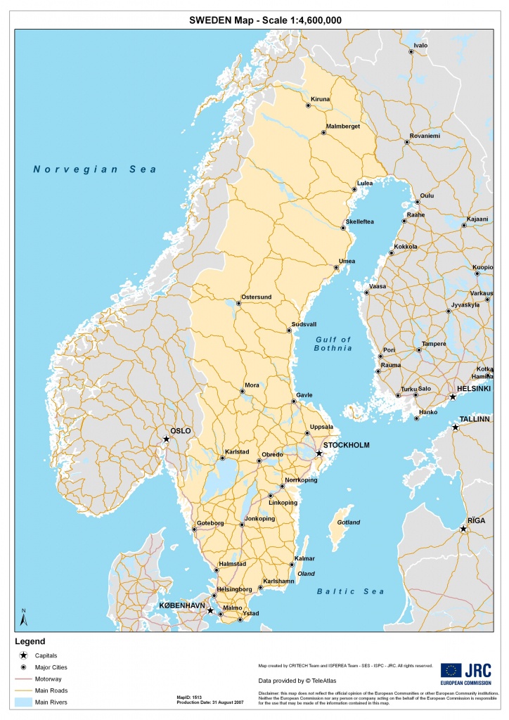 Sweden Maps | Printable Maps Of Sweden For Download - Printable Map Of Sweden