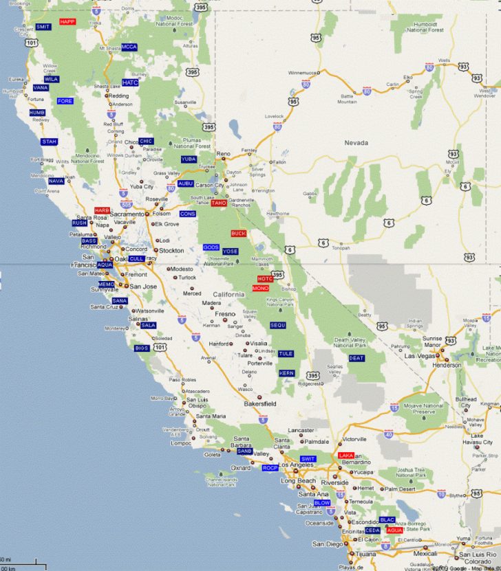 Thermal California Map