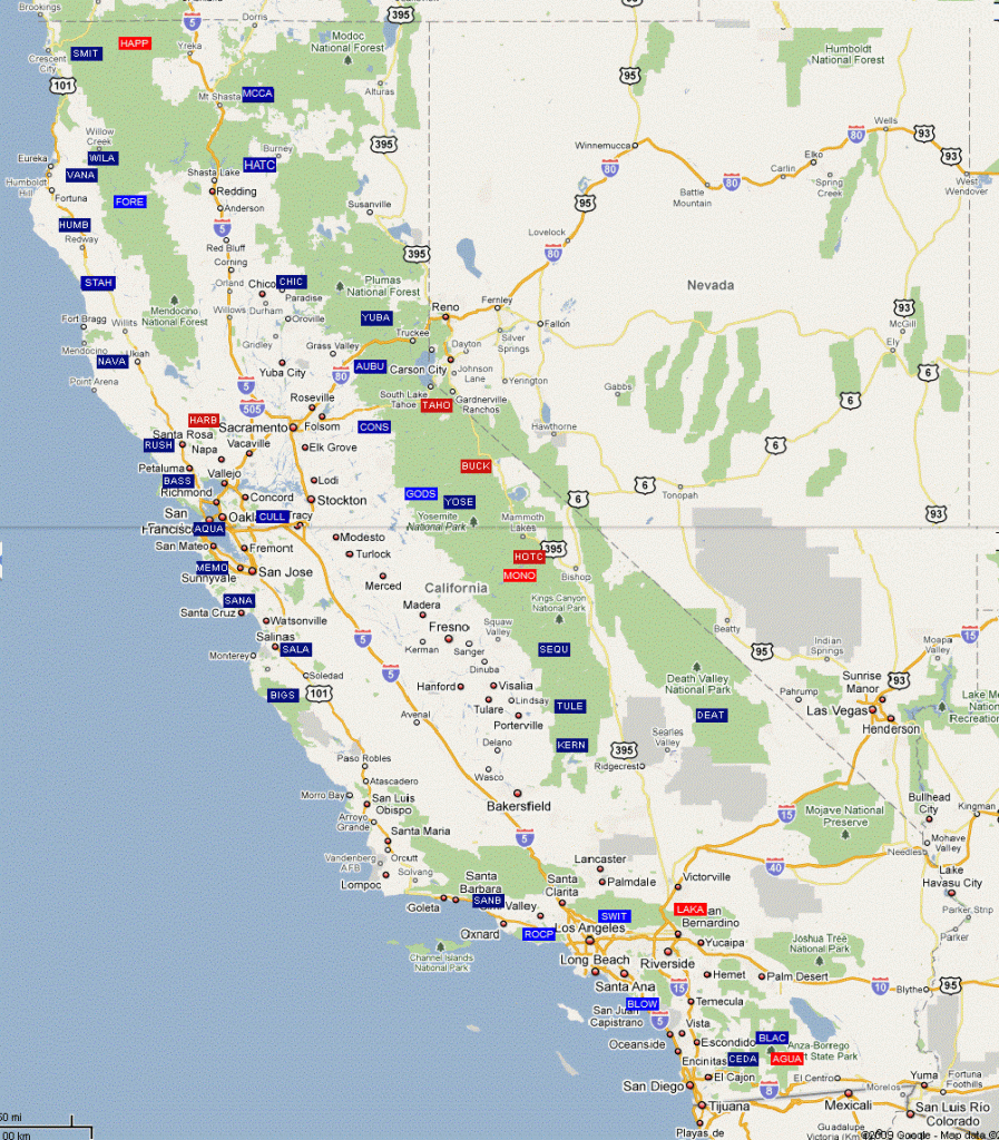 Swimmingholes: California Swimming Holes - Thermal California Map