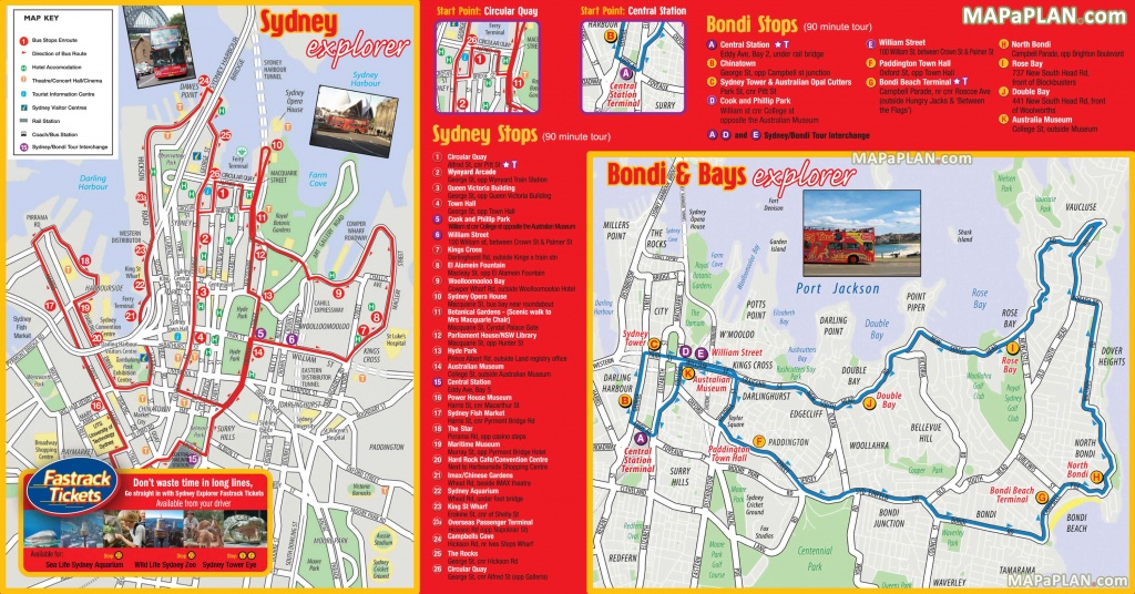 Sydney Maps - Top Tourist Attractions - Free, Printable City Street Map - Sydney City Map Printable
