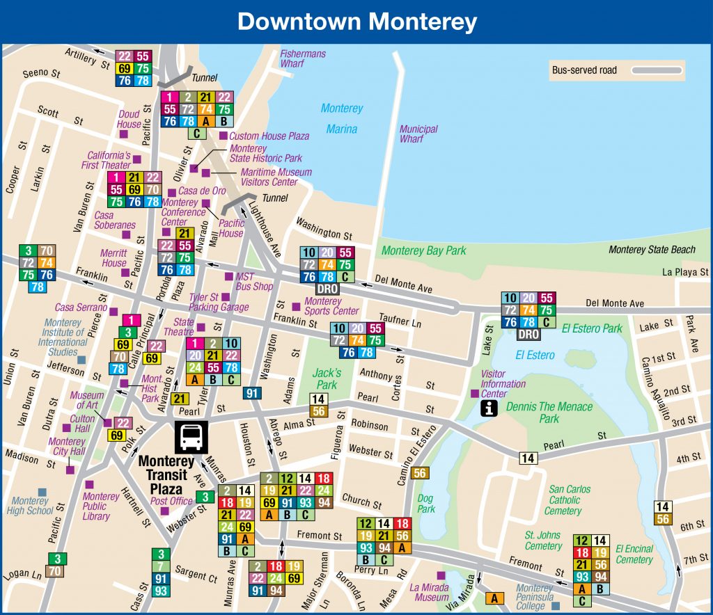 System Maps | Monterey-Salinas Transit - Monterey Bay California Map ...