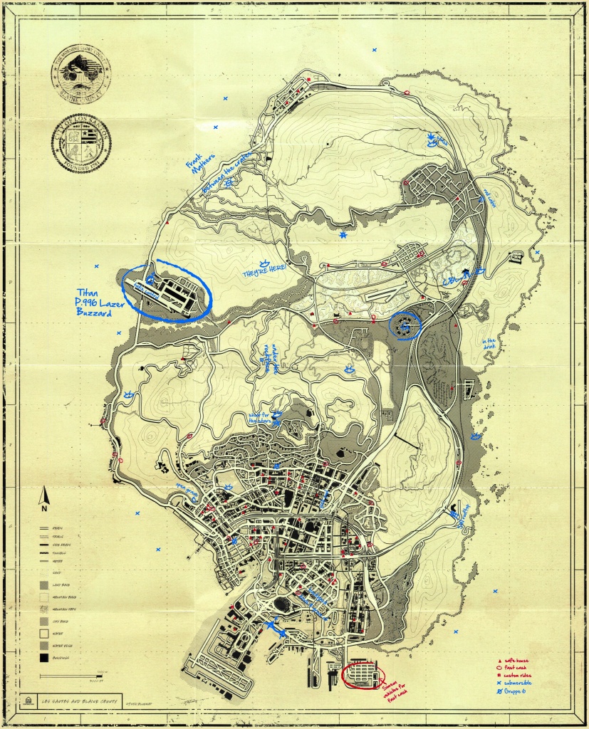 T.p.e Blueprint Map Secrets - Gta 5 Wiki Guide - Ign - Gta 5 Map Printable