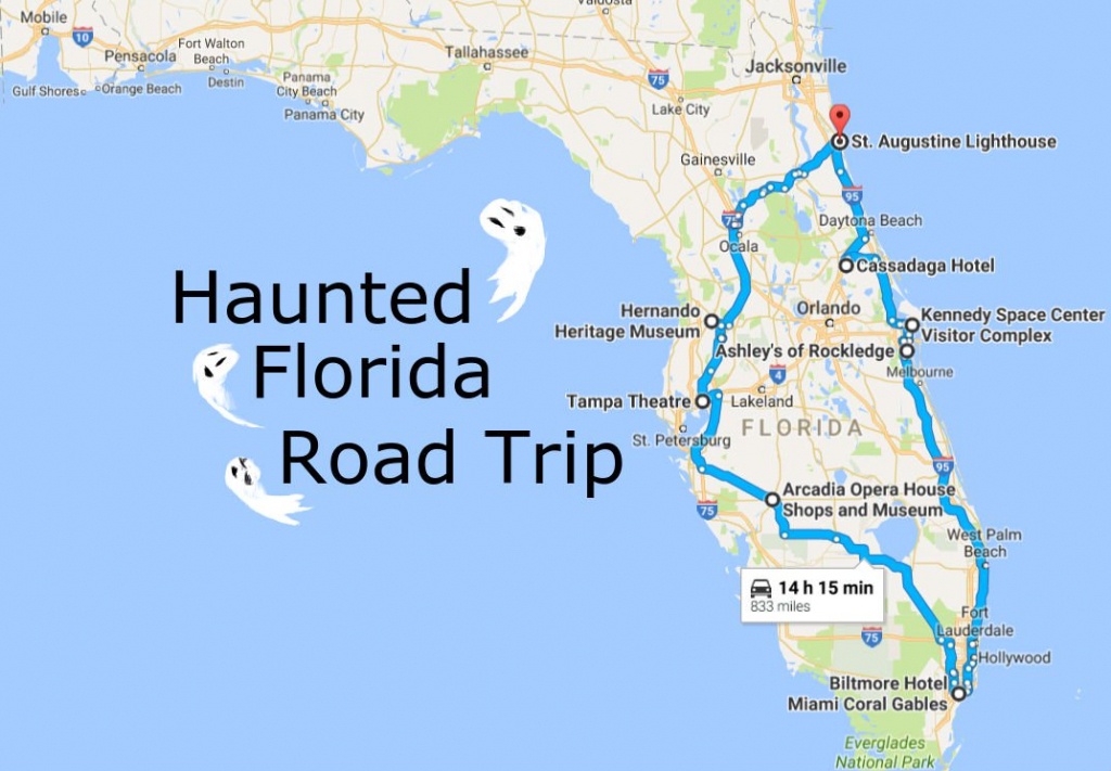 Take This Awesome Road Trip To Florida&amp;#039;s Most Haunted Places - Florida Road Trip Map