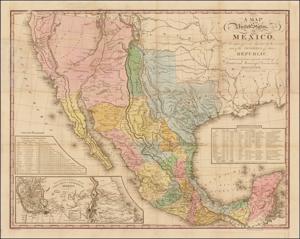 Tanner&amp;#039;s Map Of Mexico - Rare &amp;amp; Antique Maps - Old Texas Maps For Sale