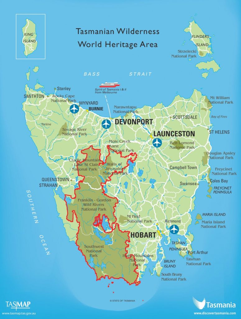 Tasmania Maps | Australia | Maps Of Tasmania (Tas) - Printable Map Of ...