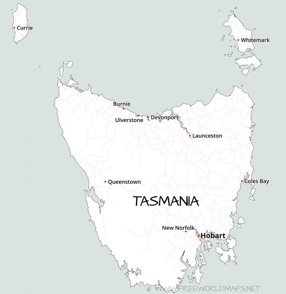 Tasmania Maps - Printable Map Of Tasmania